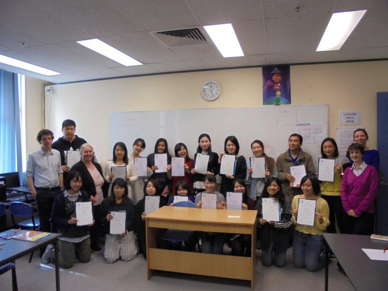 メルボルンの語学学校「Melbourne Language Centre」に語学留学している生徒