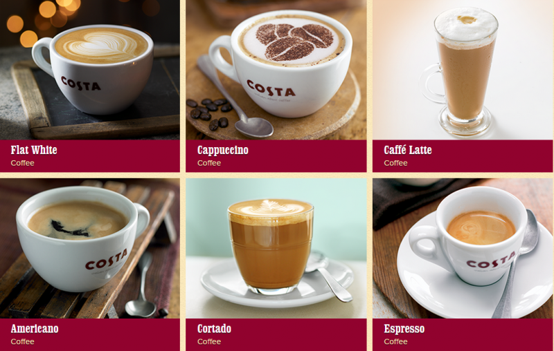 Costa caffeeコーヒー