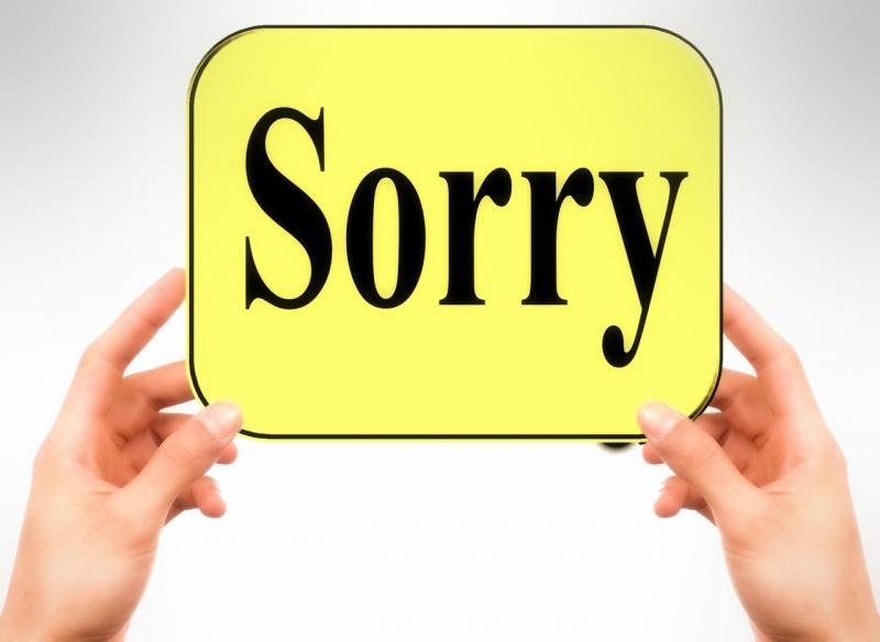 「ごめんなさい」は、オランダ語で「sorry」です